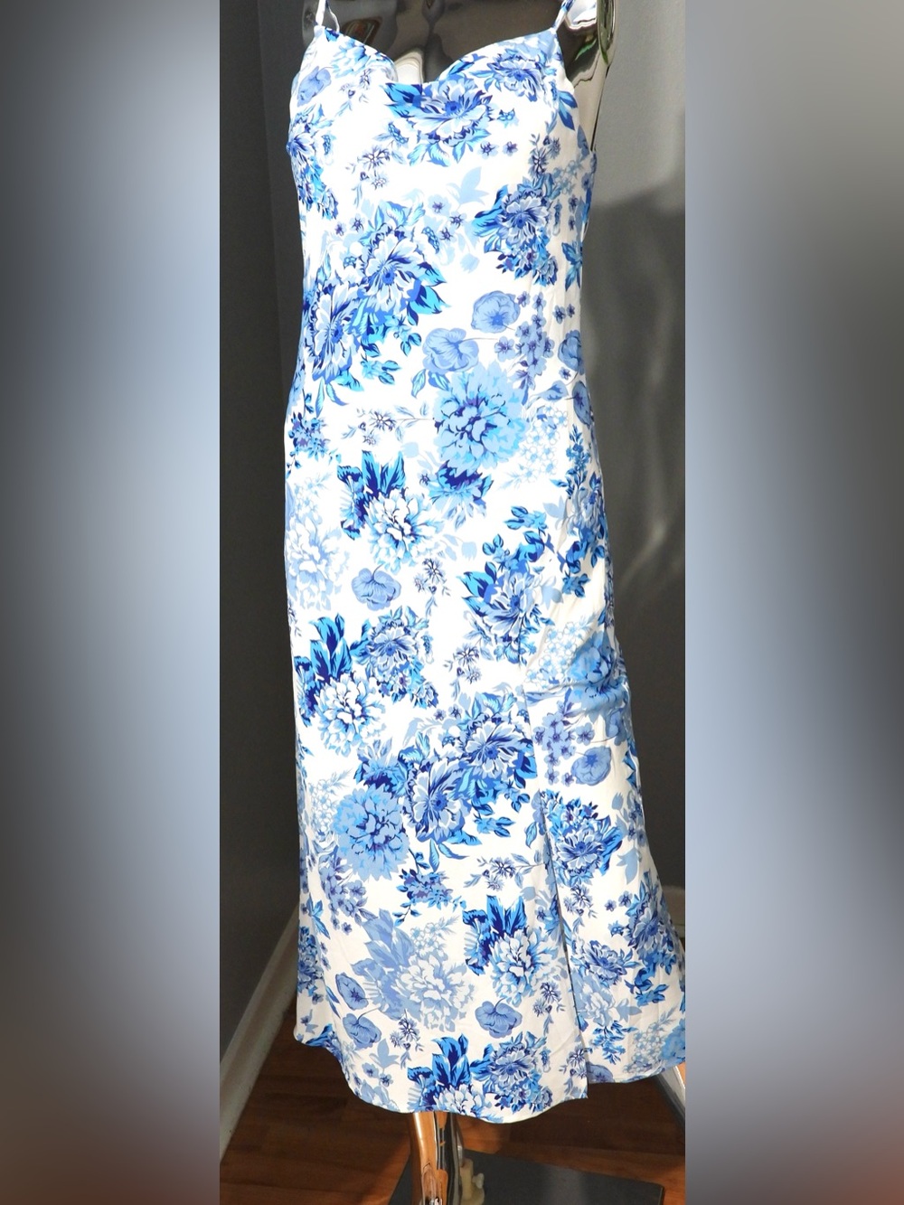 Petal & Pup Blue and White Floral Maxi Dress 6